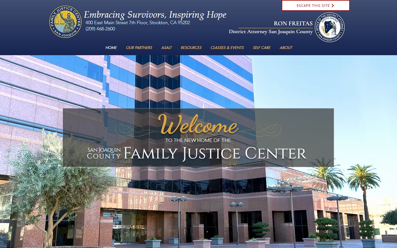 San Joaquin County Family Justice Center website